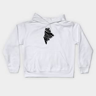 Maine black Kids Hoodie